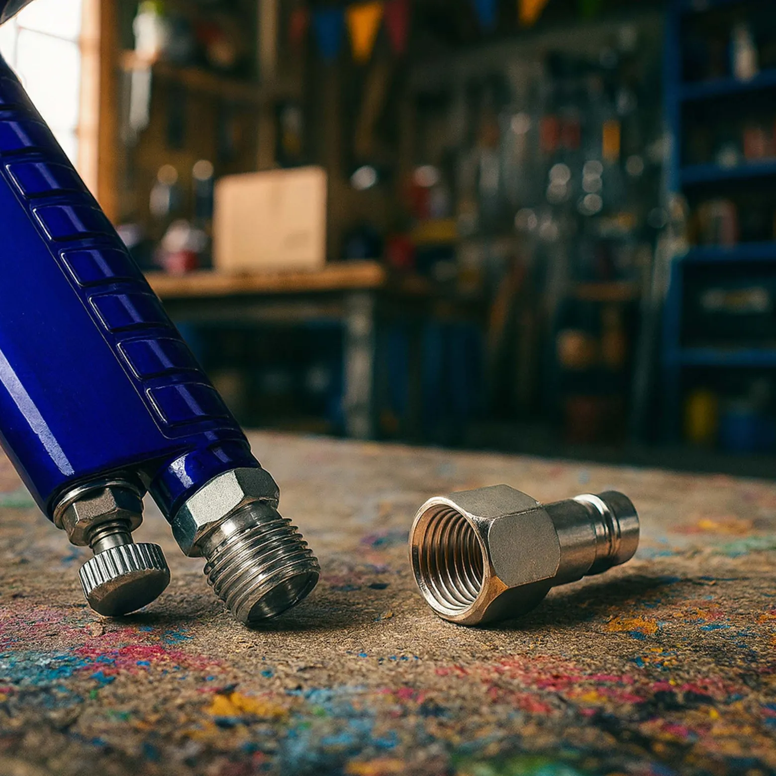Airbrush Adapter 12,91 mm (1/4") IG Schnellkupplung 12 mm Druckluft Anschluß