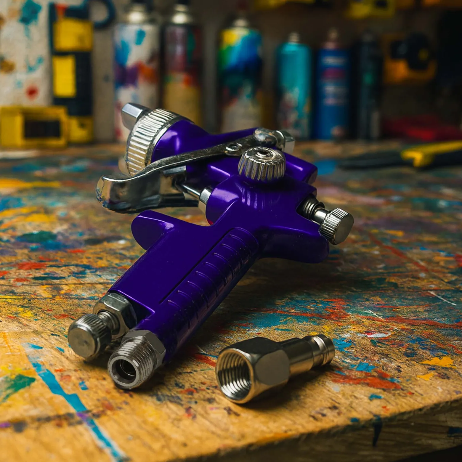 Airbrush Adapter 12,91 mm (1/4") IG Schnellkupplung 12 mm Druckluft Anschluß