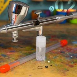 Airbrushpistole 0,2 mm Düse Nadel und O-Ring Spritzpistole Airbrush Pistole
