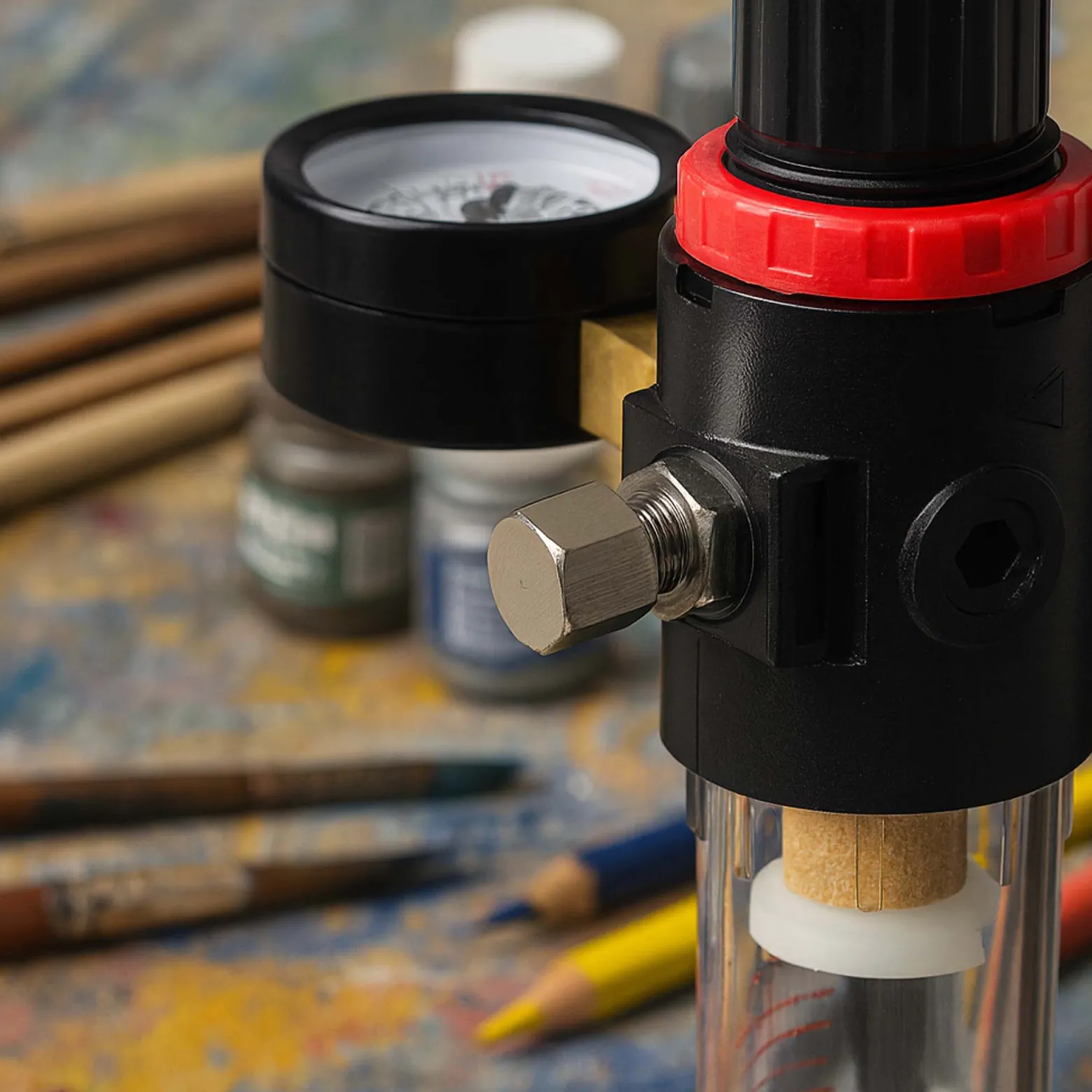 Airbrush Verschlusskappe Endkappe 9,5 mm (1/8") IG