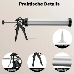 Aluminium Kartuschenpresse 600 Silikonspritze 380 mm
