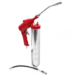 Druckluft Fettpresse mit 400 cm³ Tank und 4-6 bar, einhändige Bedienbarkeit, präzises Schmieren