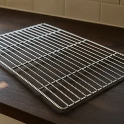 Edelstahl Grillrost eckig 58 x 30 cm rostfrei für Holzkohlegrill, Gasgrill und andere