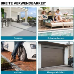 Entwässerungsrinne 1m Abdeckrost 1,5t verzinkt Ablaufrinne Abwasserrinne Abwasser