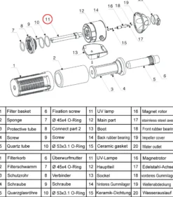 Ersatzteil für SunSun CUP-609 UVC Teichklärer Leuchtmittel