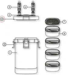 Ersatzteil für SunSun HW-505 Aquarium Außenfilter Filterkopf