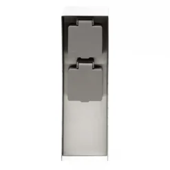 2-fach Außensteckdose aus Edelstahl, 230V Gartensteckdose mit IP44 Schutzklasse für Außenbereiche