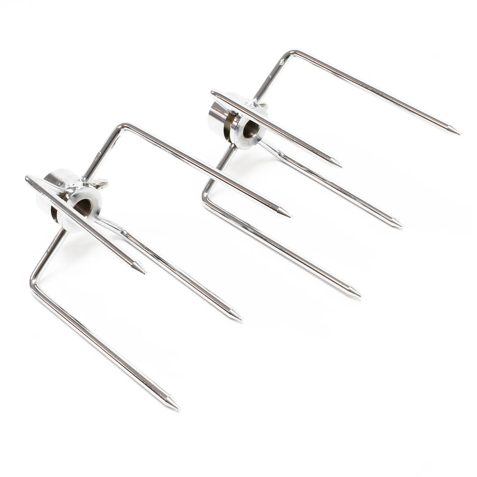 Fleischklammer / Grillklammer Set 2-tlg. für verschiedene Spieße Ø 5-11 mm