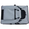 Fudajo Faltbare Transportbox für Hunde, Katzen L (70x52x50cm), robust, leicht, sicher, Hundebox mit Tragegriff und Decke, Grau