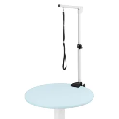 Fudajo Halterung für Schertisch Galgen, höhenverstellbar, mit Schlaufe, Schraubklemme 15-50mm, für Trimmtisch, Groomer Tisch
