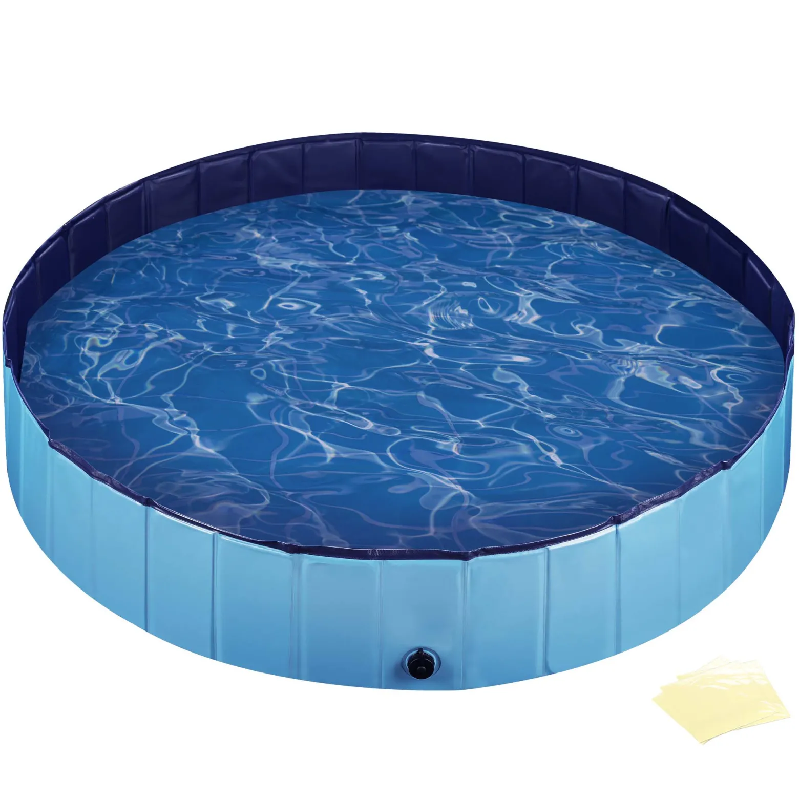 Fudajo Hundepool 160 x 30 cm rutschfestes Hundeplanschbecken, Hundeschwimmbad faltbar aus PVC, Hundebadewanne mit verstärkten Kanten, tragbarer Pool für Hunde
