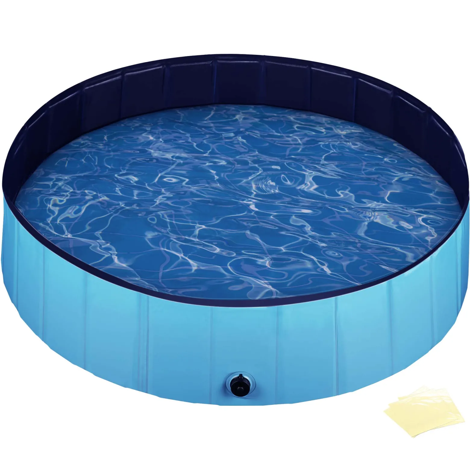 Fudajo Hundepool 100 x 30 cm rutschfestes Hundeplanschbecken, Hundeschwimmbad faltbar aus PVC, Hundebadewanne mit verstärkten Kanten, tragbarer Pool für Hunde