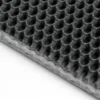 Fudajo Katzenstreu Matte faltbar 75 x 55 cm, Katzenklo Matte wasserdicht, Katzenstreu Auffangmatte mit 2 Schichten, Matte für Katzenklo im Wabendesign