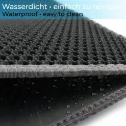 Fudajo Katzenstreu Matte faltbar 75 x 55 cm, Katzenklo Matte wasserdicht, Katzenstreu Auffangmatte mit 2 Schichten, Matte für Katzenklo im Wabendesign