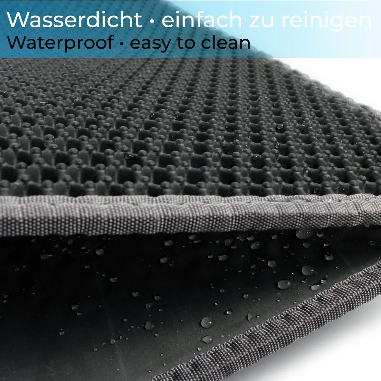 Fudajo Katzenstreu Matte faltbar 75 x 55 cm, Katzenklo Matte wasserdicht, Katzenstreu Auffangmatte mit 2 Schichten, Matte für Katzenklo im Wabendesign
