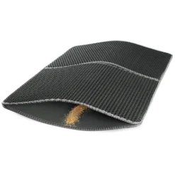 Fudajo Katzenstreu Matte faltbar 75 x 55 cm, Katzenklo Matte wasserdicht, Katzenstreu Auffangmatte mit 2 Schichten, Matte für Katzenklo im Wabendesign