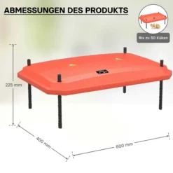 Fudajo Küken-Wärmeplatte 40x60cm 66W Heizplatte mit Temperaturregler für 45-50 Küken zur Kunstbrut