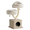 Fudajo Kratzbaum Zweigdesign mit Katzenhaus 95 cm, Designer Katzenkratzbaum mit Plüsch und Sisal, Katzenbaum mit Katzenhöhle, Kletterbaum für Katzen