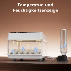 Fudajo Vollautomatischer Flächenbrüter für 24 Eier, Inkubator 80 W mit Wendesystem, Brutautomat mit Temperatursteuerung und Feuchtigskeitsregulierung, Brutkasten zum Eier ausbrüten