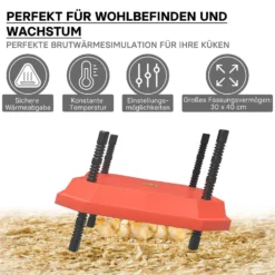 Fudajo 30x40cm Küken-Wärmeplatte mit Temperaturregler 30W Heizplatte für 25-30 Küken für Kunstbrut