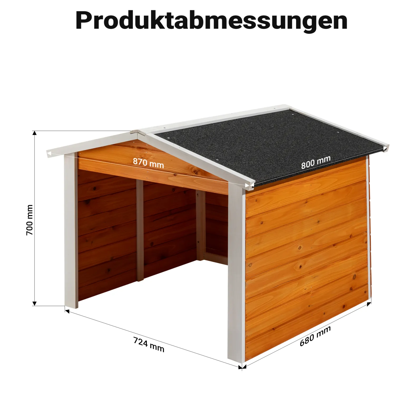 Garage für Mähroboter aus Holz Rasenrobotergarage Gartenhaus Carport Station