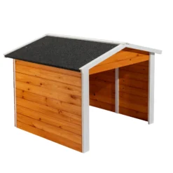 Garage für Mähroboter aus Holz Rasenrobotergarage Gartenhaus Carport Station