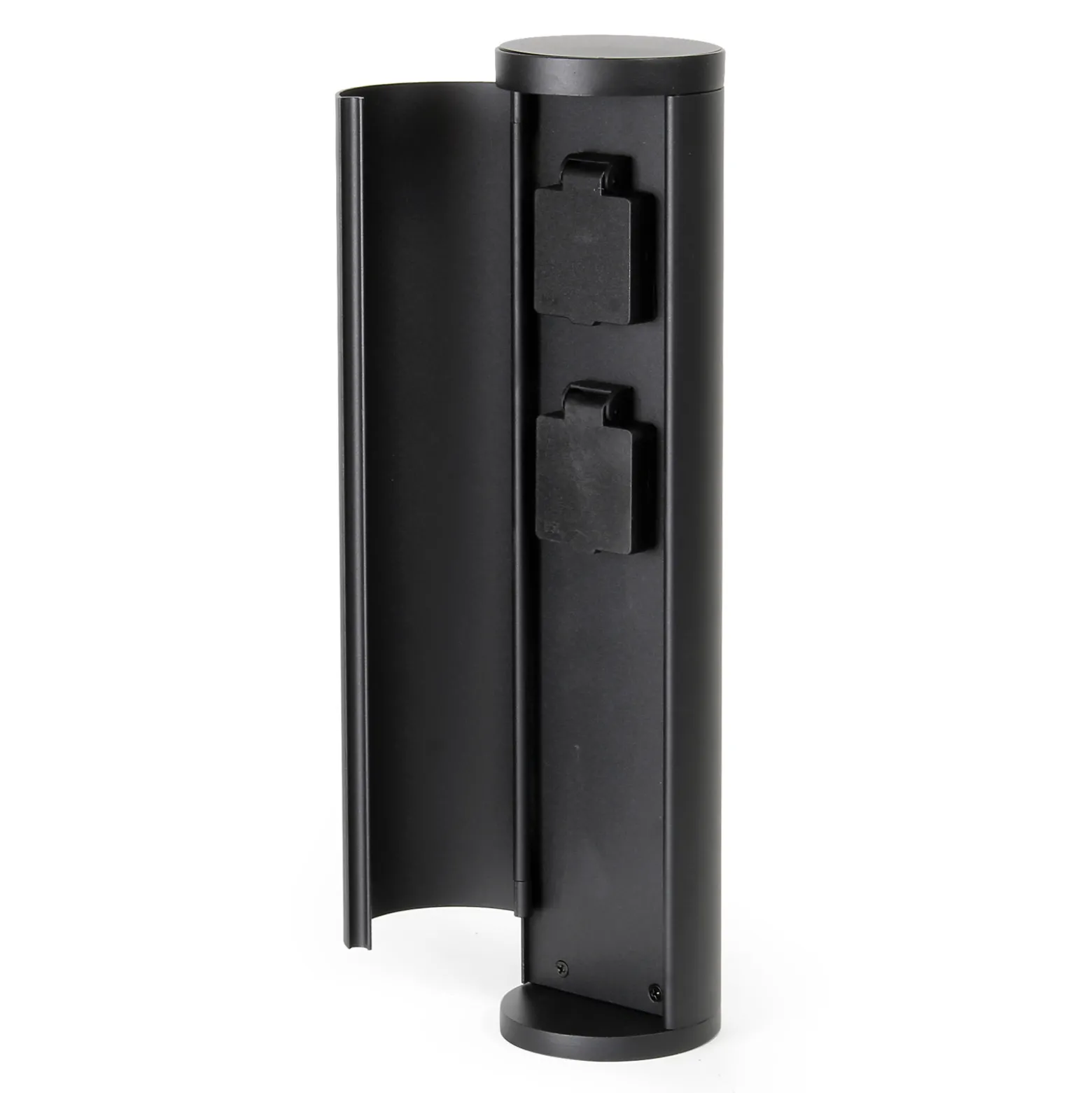 Gartensteckdose 2-fach aus Aluminium Steckdosensäule mit IP44 für Außenbereich mit 2 Steckdosen