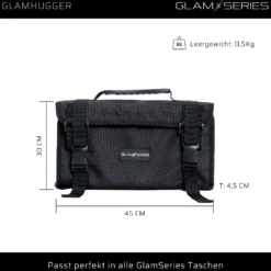 GlamSeries GlamHugger Organizer Schürze für Friseur, Hair and Make-Up Artist, Tätowierer, Arbeitsschürze größenverstellbar mit praktischen Taschen