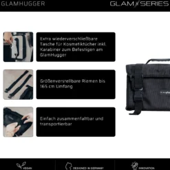 GlamSeries GlamHugger Organizer Schürze für Friseur, Hair and Make-Up Artist, Tätowierer, Arbeitsschürze größenverstellbar mit praktischen Taschen