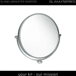 GlamSeries GlamLuminater Mirror, Schminkspiegel 360° Rotation für Arm Add-On, Kosmetikspiegel zweifache Vergrößerung Erweiterung für LED Leuchte