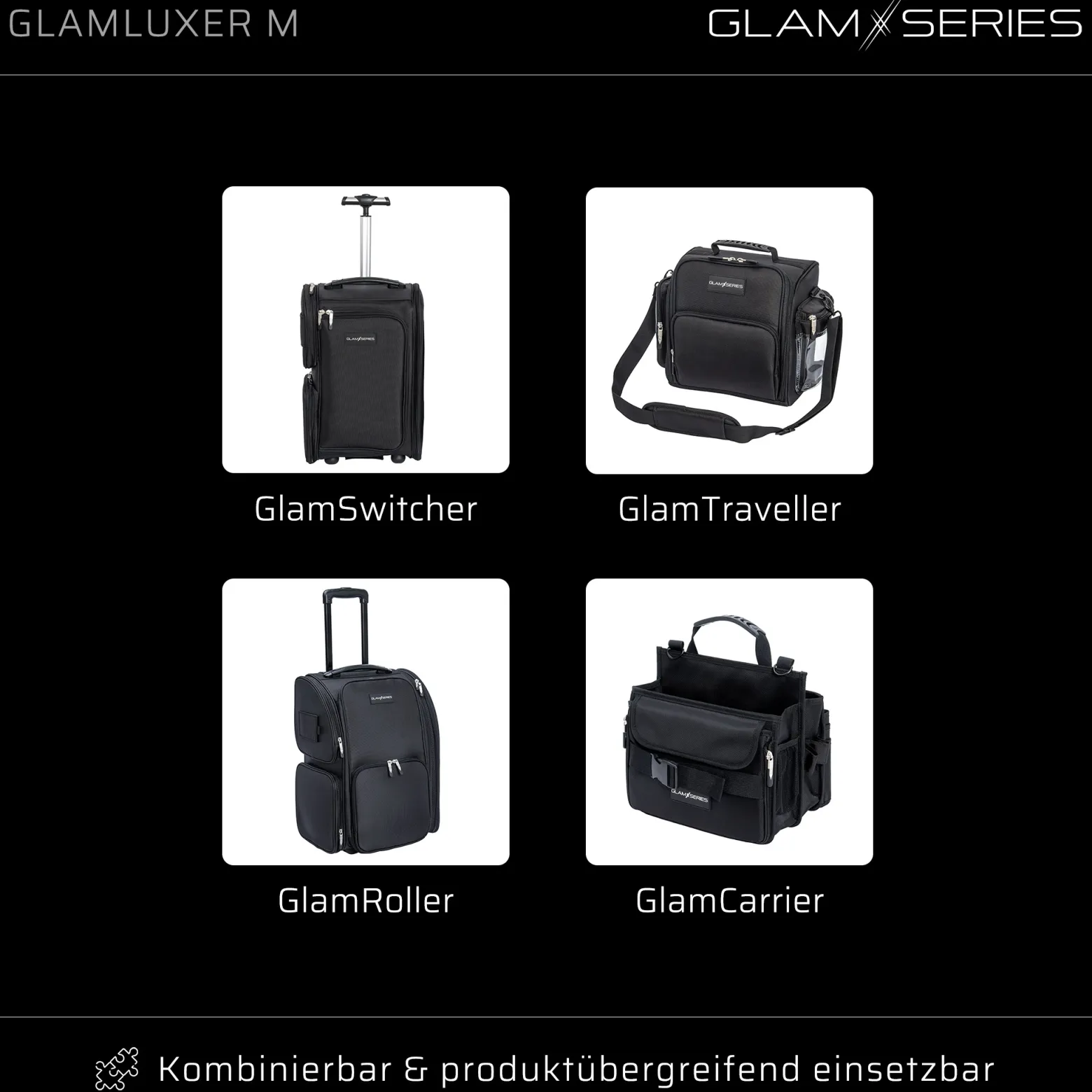 GlamSeries GlamLuxer M LED-Panel, stufenlos dimmbare Beleuchtung 3200-5600 K, LED-Leuchte mit Tischstativ, Diffusor, Kugelkopf, Make-Up Light 8 h Laufzeit