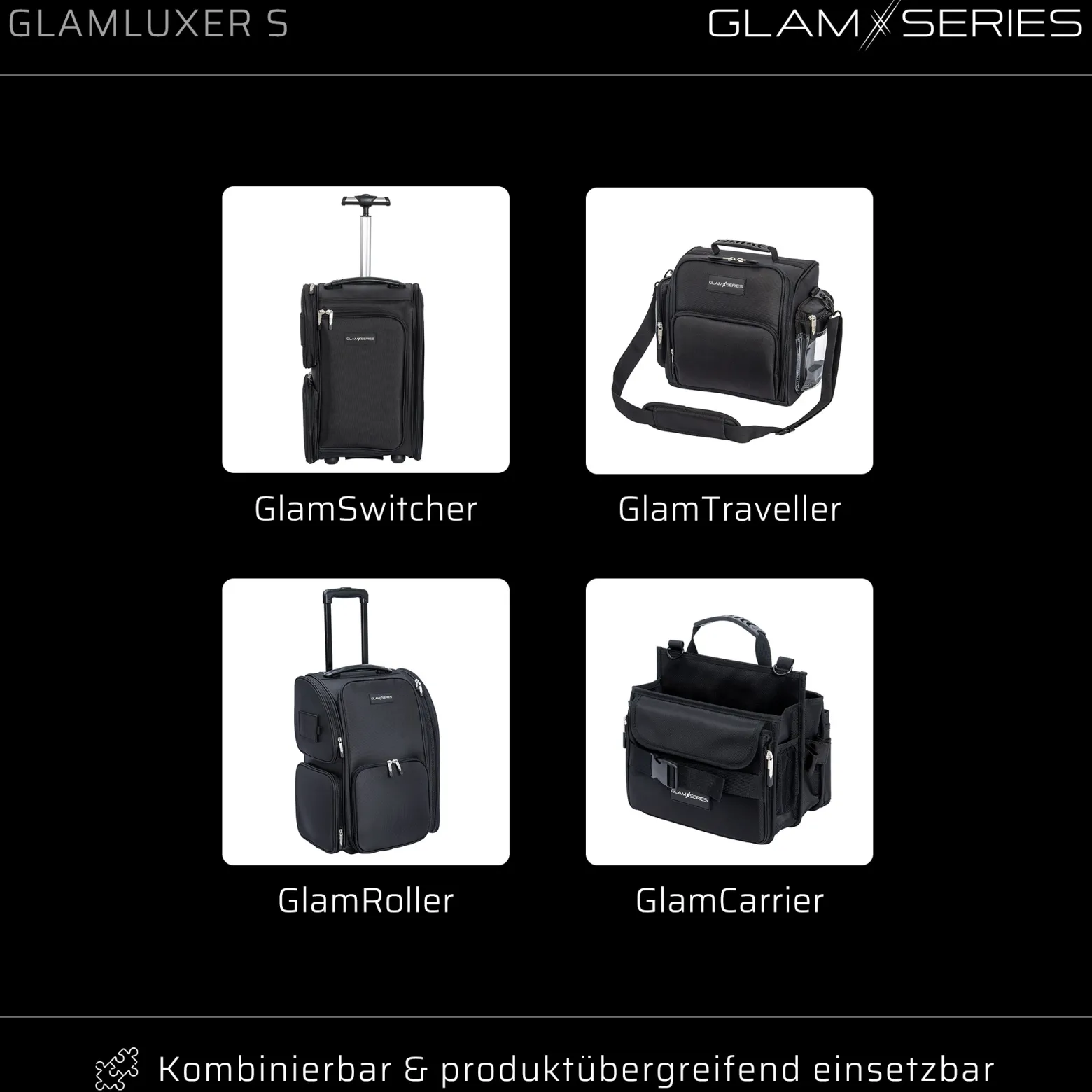 GlamSeries GlamLuxer S LED-Panel, stufenlos dimmbare Beleuchtung 3200-5600 K, LED-Leuchte mit Tischstativ, Diffusor, Kugelkopf, Make-Up Light 8 h Laufzeit