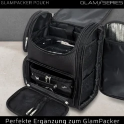 GlamSeries GlamPacker Pouch Taschen Inlay 270 x 165 x 75 mm, PVC-beschichtete Make Up Tasche mit transparentem Deckel