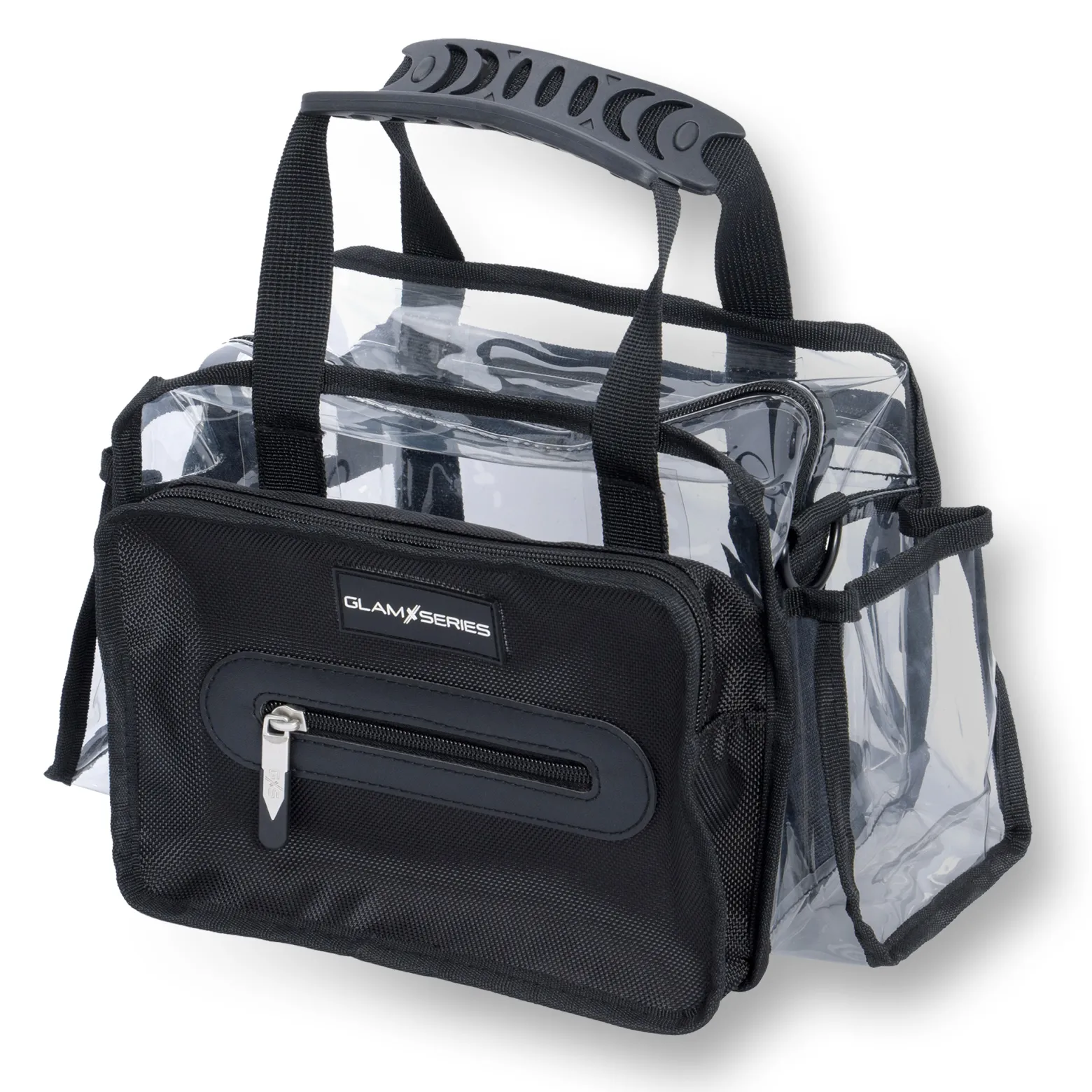 GlamSeries GlamSetter M Kosmetiktasche 230 x 120 x 180 mm, transparenter Make up Organizer mit flexiblen Trageoptionen
