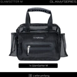 GlamSeries GlamSetter M Kosmetiktasche 230 x 120 x 180 mm, transparenter Make up Organizer mit flexiblen Trageoptionen