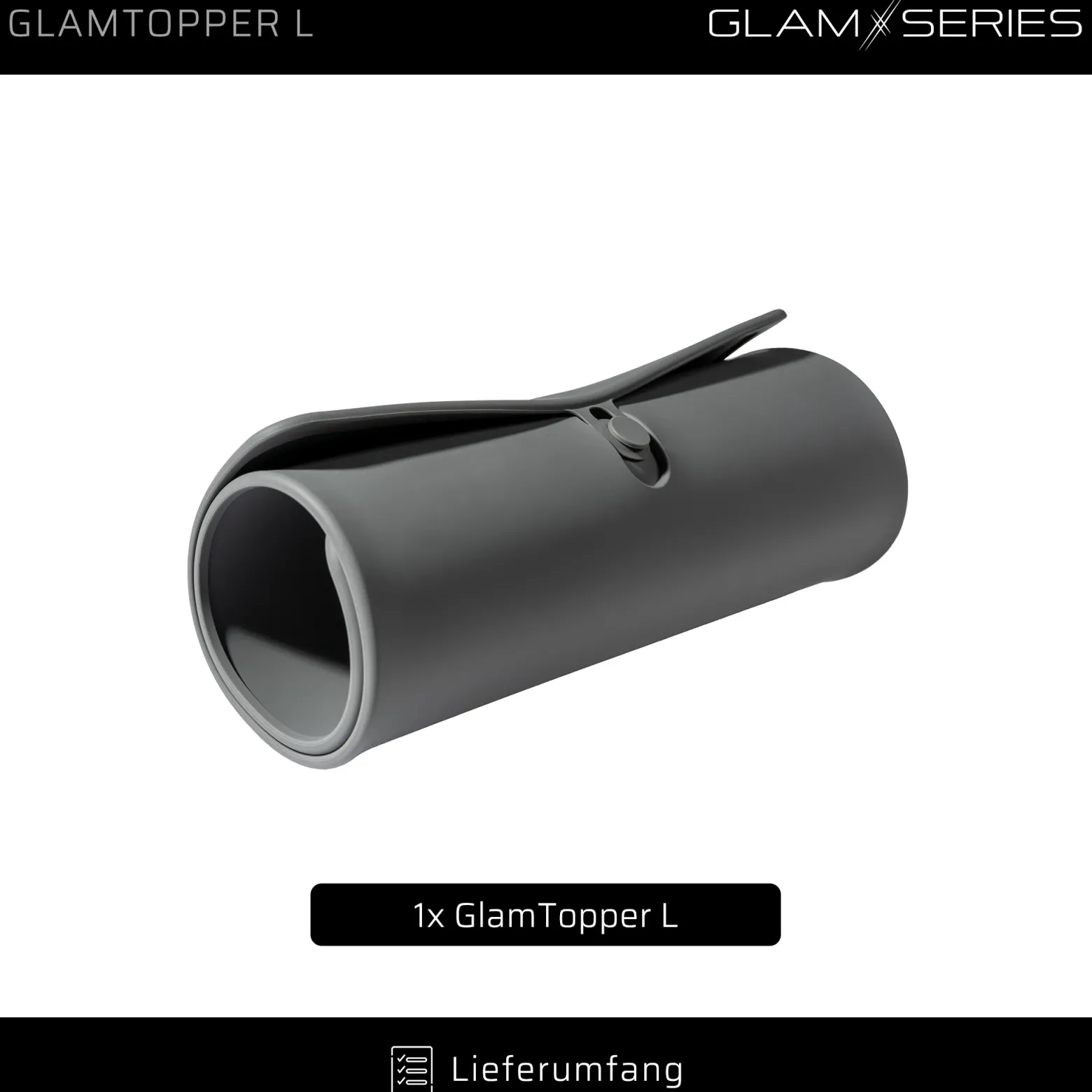 GlamSeries GlamTopper L hitzebeständige Silikonmatte 30 x 55 x 0,5 cm für Make up und Hot Tools wie Glätteisen