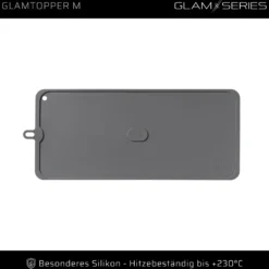 GlamSeries GlamTopper M hitzebeständige Silikonmatte 20 x 45 x 0,5 cm für Make up und Hot Tools wie Glätteisen