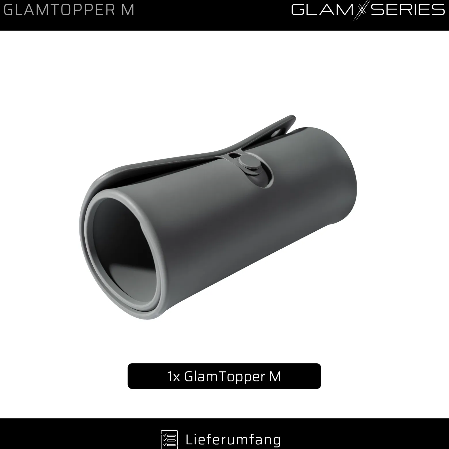 GlamSeries GlamTopper M hitzebeständige Silikonmatte 20 x 45 x 0,5 cm für Make up und Hot Tools wie Glätteisen