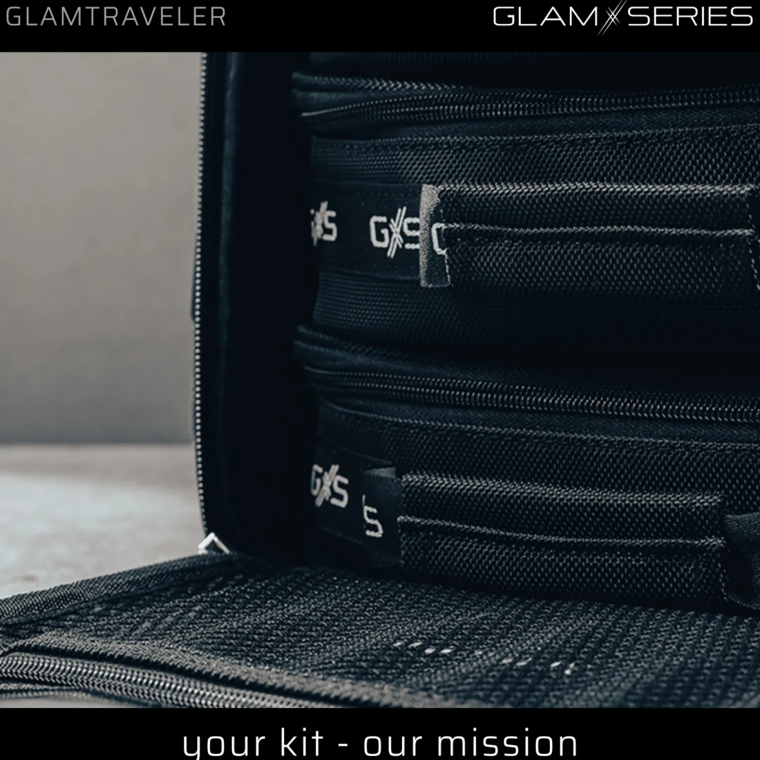 GlamSeries GlamTraveler Kosmetiktasche, Schminktasche mit 3 Pouches, Kosmetikbeutel kombinierbar mit Buckle, Beauty Bag für Make Up Artists, Friseure