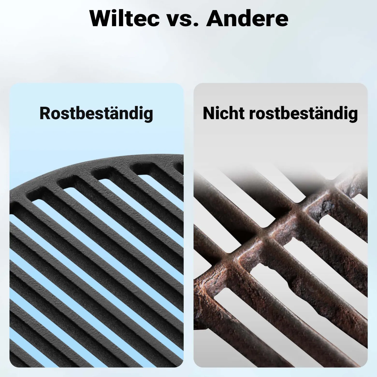 Gusseisen Grillrost rund 54,5 cm massiv für Kugelgrill und Rundgrill