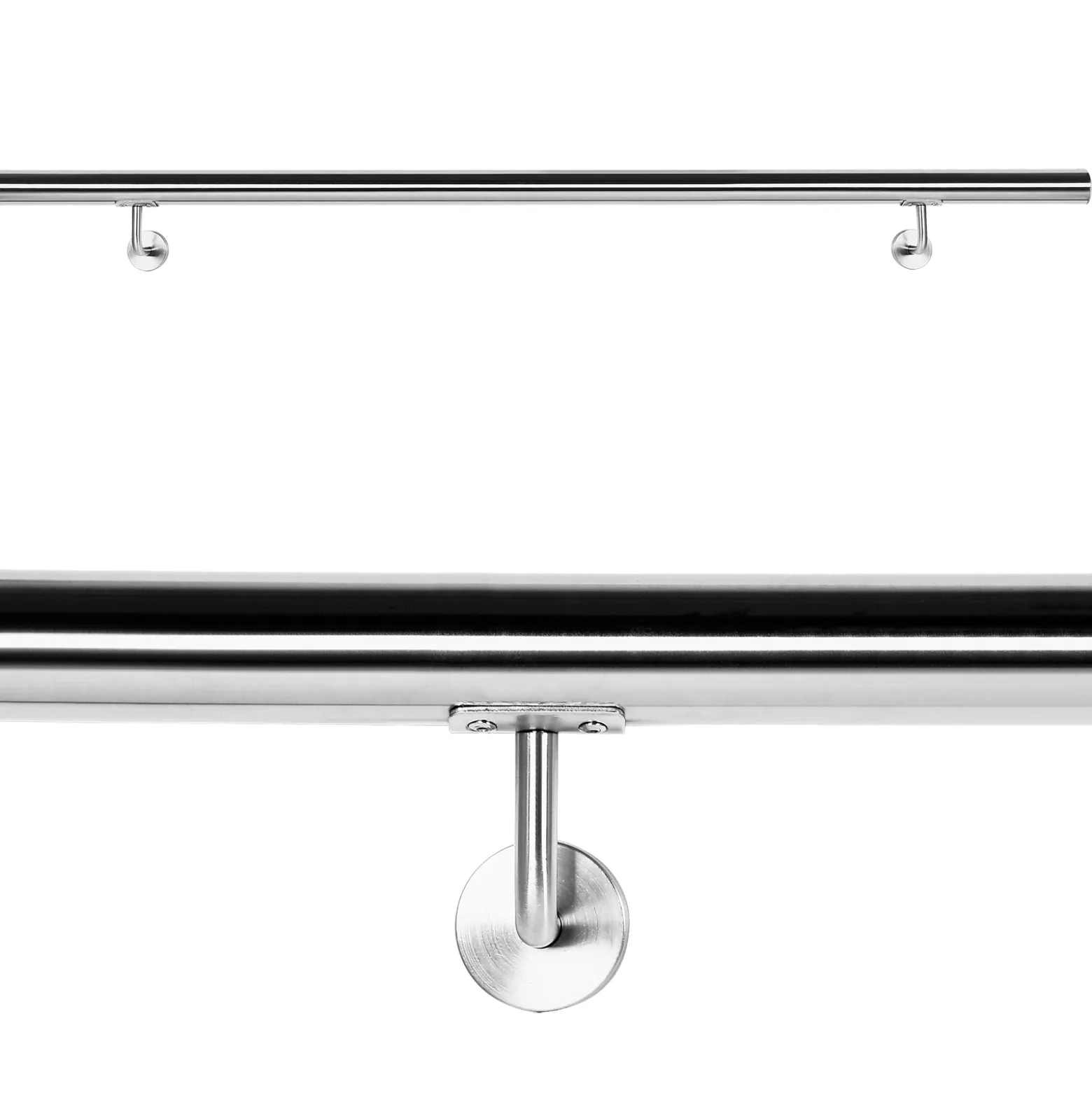 Handlaufset Wandhalter Handlauf 150cm Halter Treppe Haltegriff Edelstahl V2A