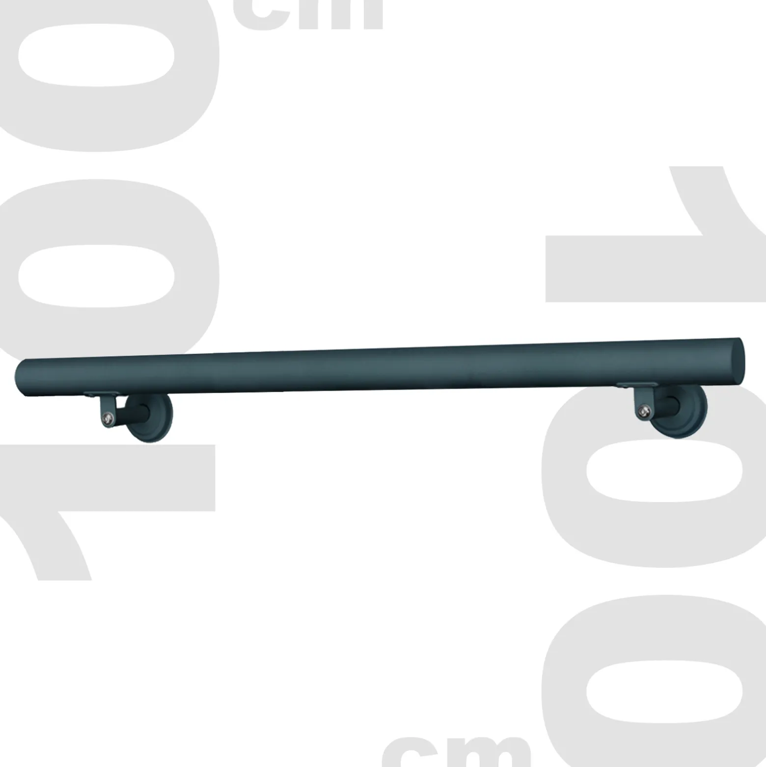 Handlauf Treppe 100cm, Handlaufset Edelstahl, Haltegriff Treppe, Wandhalter, Anthrazit