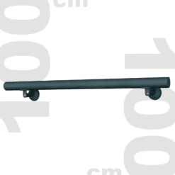Handlauf Treppe 100cm, Handlaufset Edelstahl, Haltegriff Treppe, Wandhalter, Anthrazit
