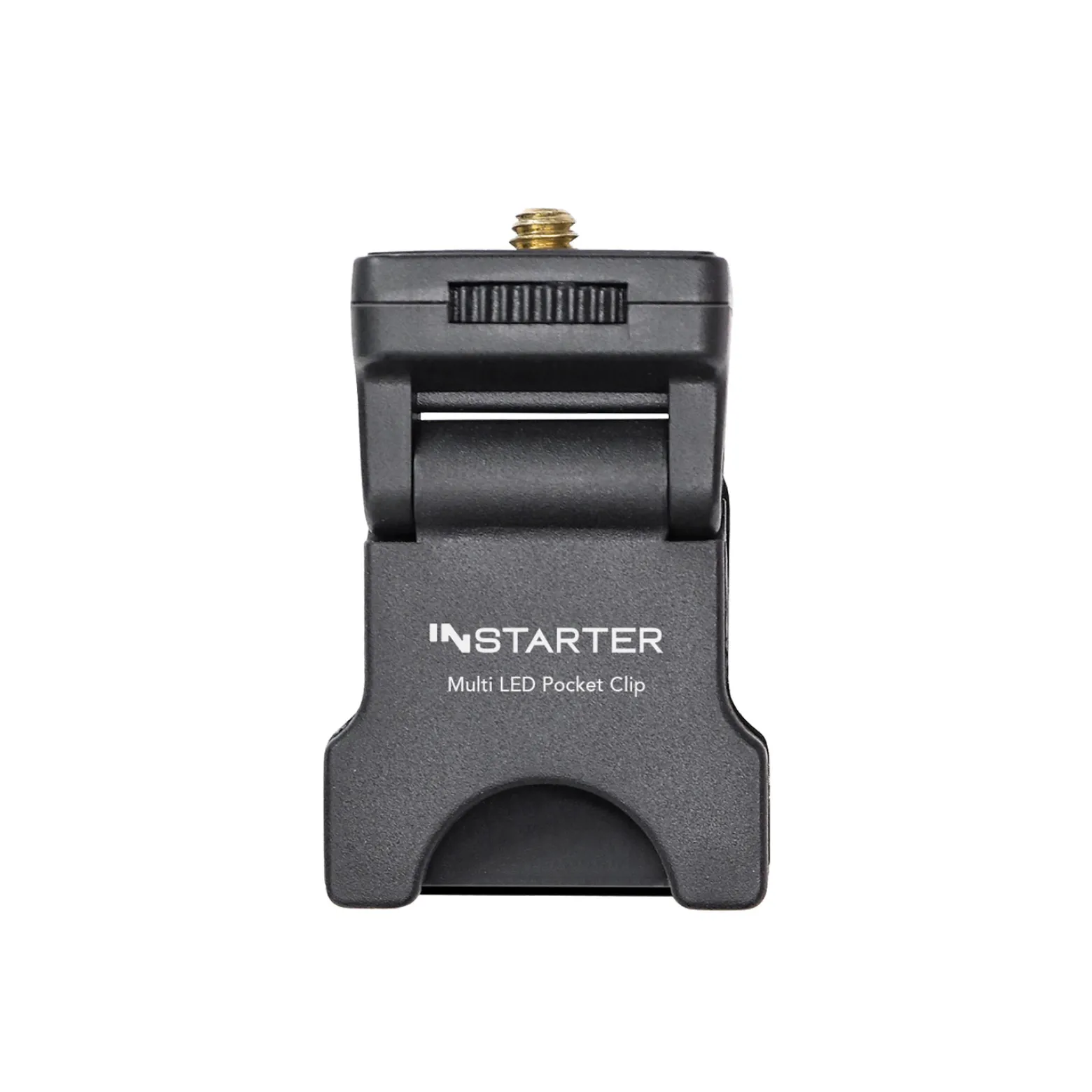 Instarter Feder-Klemmhalterung mit 1/4 Zoll Schraubgewinde zur Befestigung von LED-Leuchten, Kamera Blitz Halterung bis max 350g, Adapter, Klemmstativ Blitzschiene, Max. Klemmbreite 16 mm