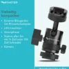 Instarter FlexMount Head Plus Kugelkopf 2-in-1 mit Blitzschuh, Stativkopf für 1/4" und 3/8" Anschluss, 180° schwenkbar zur Winkelanpassung, hochwertiges Kamera Zubehör aus Aluminium