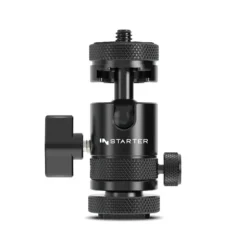 Instarter FlexMount Head Plus Kugelkopf 2-in-1 mit Blitzschuh, Stativkopf für 1/4