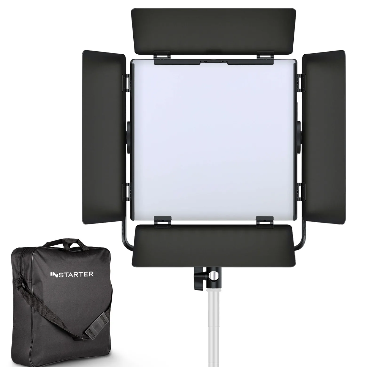 Instarter LED Videoleuchte 60 W, Videolicht 360° drehbar, Studioleuchte mit App-Steuerung, Video-Beleuchtung Bi-Color, Beleuchtung mit 4 Farb-Effekten