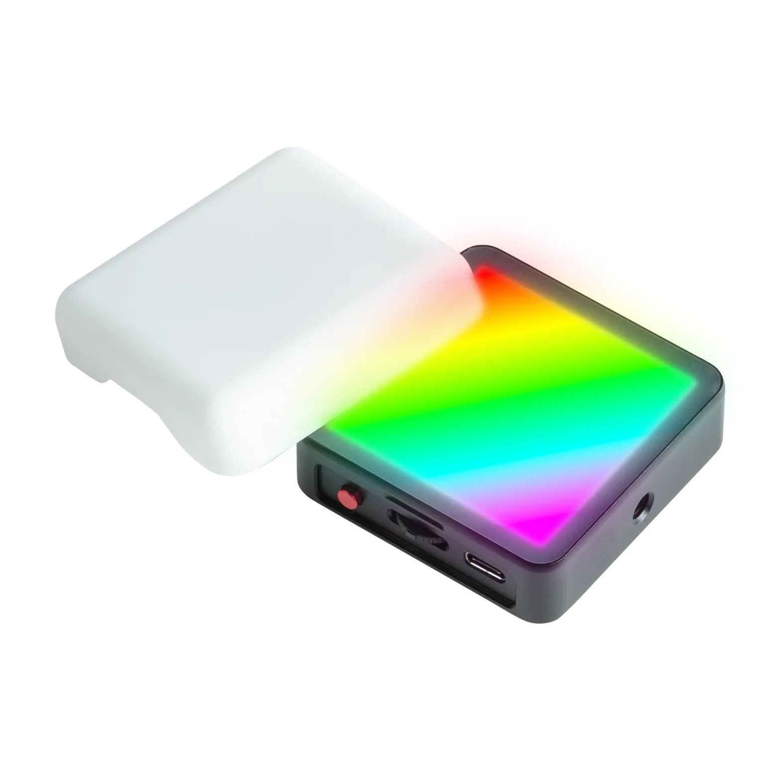 Instarter Mini LED Videoleuchte, magnetische Studioleuchte Magsafe-kompatibel, Kamera Beleuchtung 360° RGB, dimmbares Videolicht