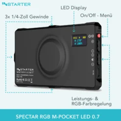 Instarter Spectar LED Videoleuchte, magnetische Kamera Beleuchtung mit Bi-Color, 10 W Videolicht mit Diffusor, Studiolicht mit Powerbank-Funktion