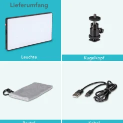 Instarter Spectar LED Videoleuchte, Kamera Beleuchtung mit Bi-Color im Pocket-Format, 9 W Videolicht mit Diffusor, Studiolicht mit Powerbank-Funktion